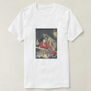 Camiseta Geisha con su tigre blanco
