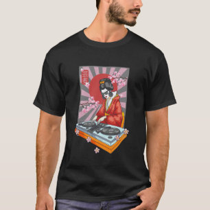 Camiseta Geisha con tocadiscos Música tradicional japonesa