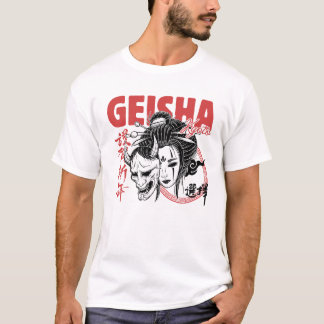 Camiseta Geisha de Kioto x Máscara de Oni - Calle de Fusión