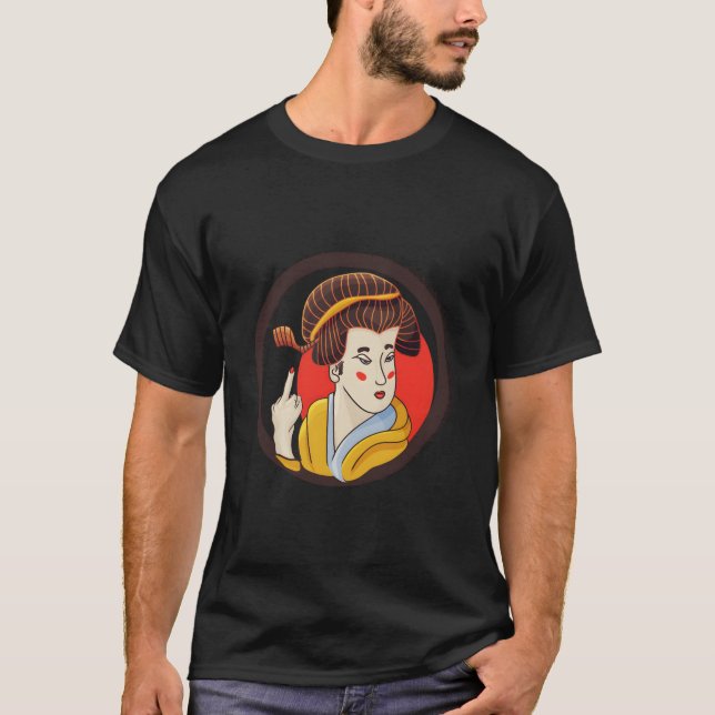 Camiseta Geisha del Dedo Medio (Anverso)