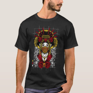 Camiseta Geisha Demon Art Hannya Oni Mask Streetwe