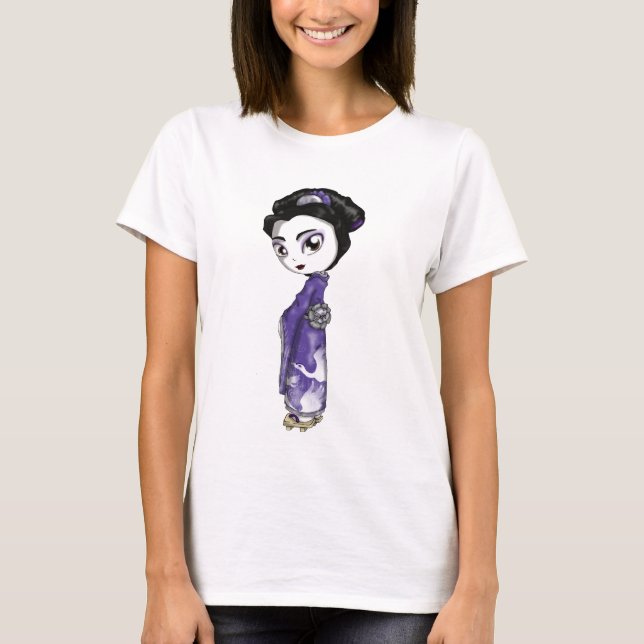 Camiseta Geisha divino de las grúas (Anverso)