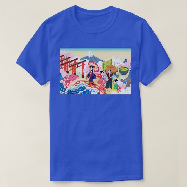 Camiseta Geisha en el puente (Diseño del anverso)