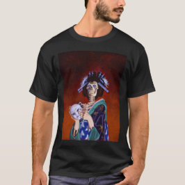 Camiseta Geisha esquelético con la máscara