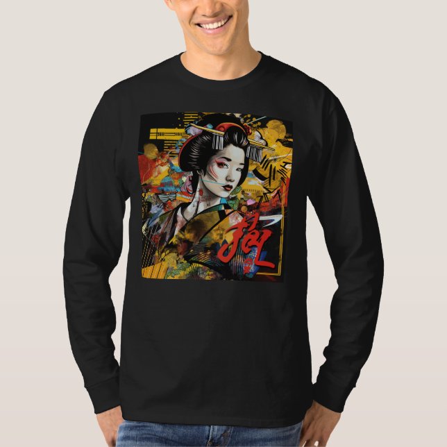Camiseta Geisha Graffiti Tee - Calle clásica de belleza (Anverso)