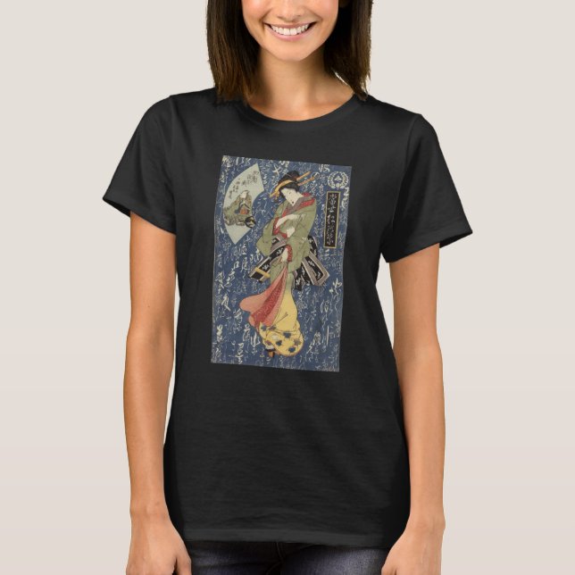 Camiseta Geisha in kimono Traditional Japanese Edo period (Anverso)
