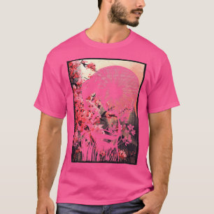 Camiseta Geisha Japan Art Sakura Cherry Blossom Samurai Cul