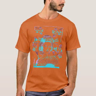 Camiseta Geisha Japanese Kawaii Sakura Cherry Blossom Japan