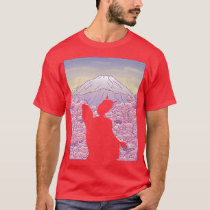 Camiseta Geisha Japón Chica de arte Montaña