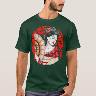 Camiseta Geisha japonesa con hincha Sakura Japón Geis