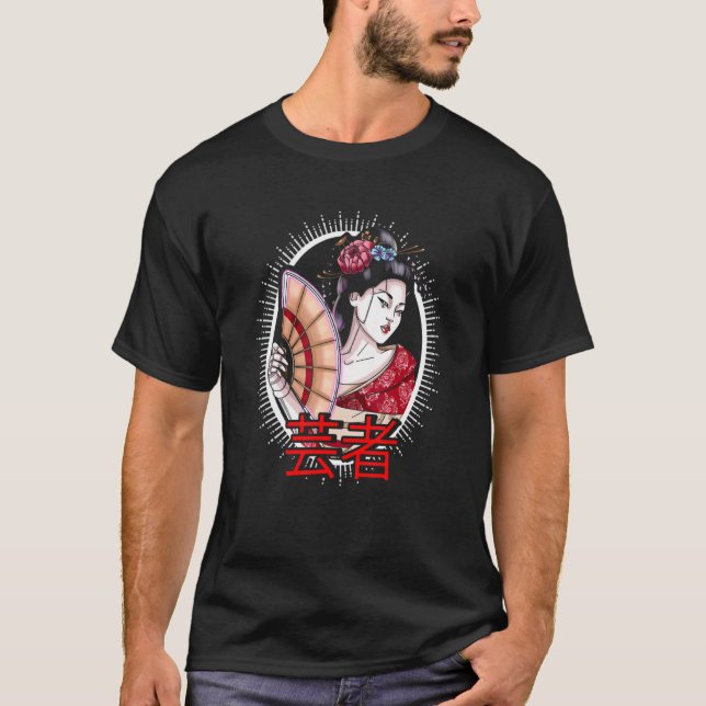 Camiseta Geisha japonesa con la fanática japonesa Geisha (Anverso)