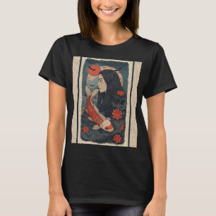 Camiseta Geisha Japonesa – Paisaje japonés retro estético