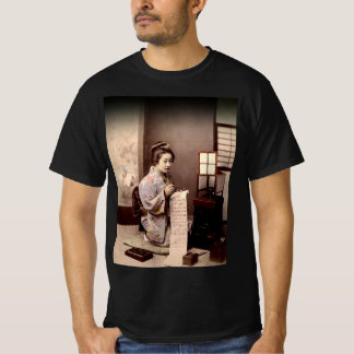 Camiseta Geisha japonesa vintage - Escritor de cartas