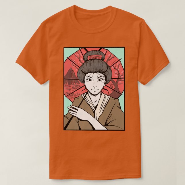 Camiseta Geisha Kimono japonés Otaku Kaw (Diseño del anverso)