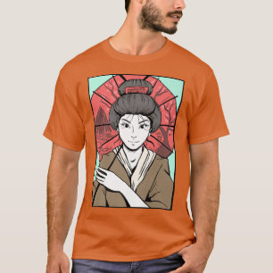 Camiseta Geisha Kimono japonés Otaku Kaw