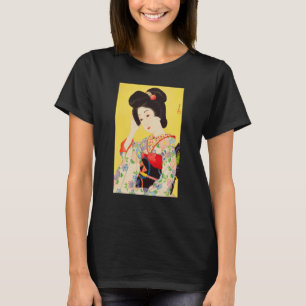 Camiseta Geisha Maiko Kimono Japón pintando Kawase