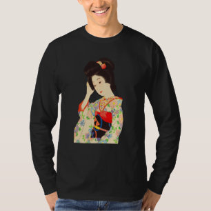 Camiseta Geisha Maiko Kimono Japonesa Japón pintura Kawase