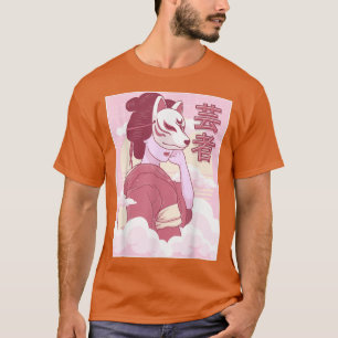 Camiseta Geisha Máscara japonesa de Kitsune Fo Mask