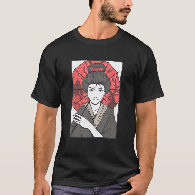 Camiseta Geisha Mujer Japonesa (Anverso)