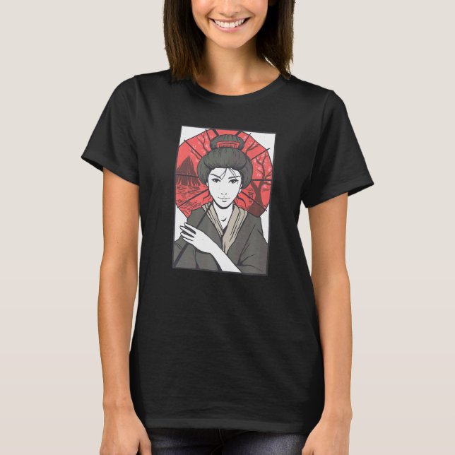 Camiseta Geisha Mujer Japonesa (Anverso)