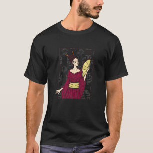 Camiseta Geisha Mujer Japonesa Hermosa Inteligente