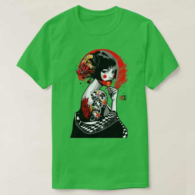 Camiseta Geisha Pop (Diseño del anverso)