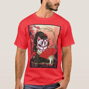 Camiseta Geisha Sakura Cherry Blossom Geisha Chica Japón Ar