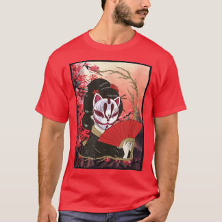 Camiseta Geisha Sakura Cherry Blossom Geisha Chica Japón Ar