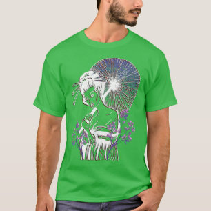 Camiseta Geisha Sakura Cherry Blossom Neon Geisha Chica Jap