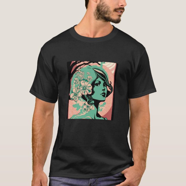 Camiseta Geisha Samurai retro kiminchon japonesa (Anverso)