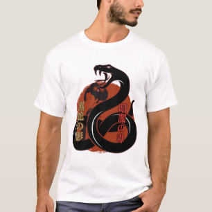Camiseta Geisha & Serpent - Japanese Art Dark Aesthetic