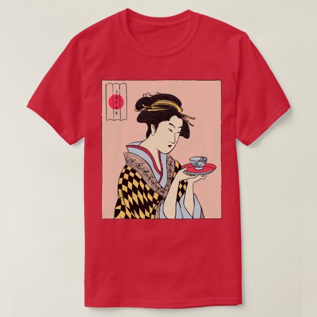 Camiseta Geisha Tea Time (Diseño del anverso)