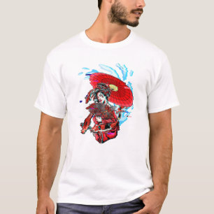 Camiseta Geisha Vaporwave Japan Koi Fish Carp Geiko Aest