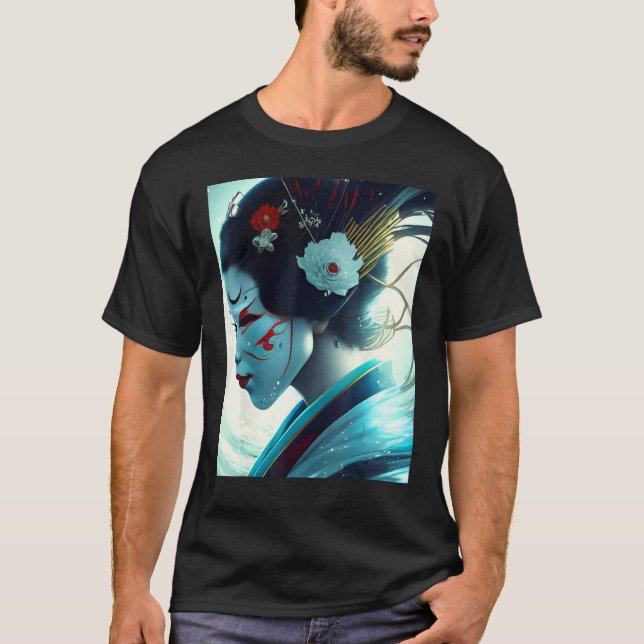 Camiseta Geisha with mask (Anverso)