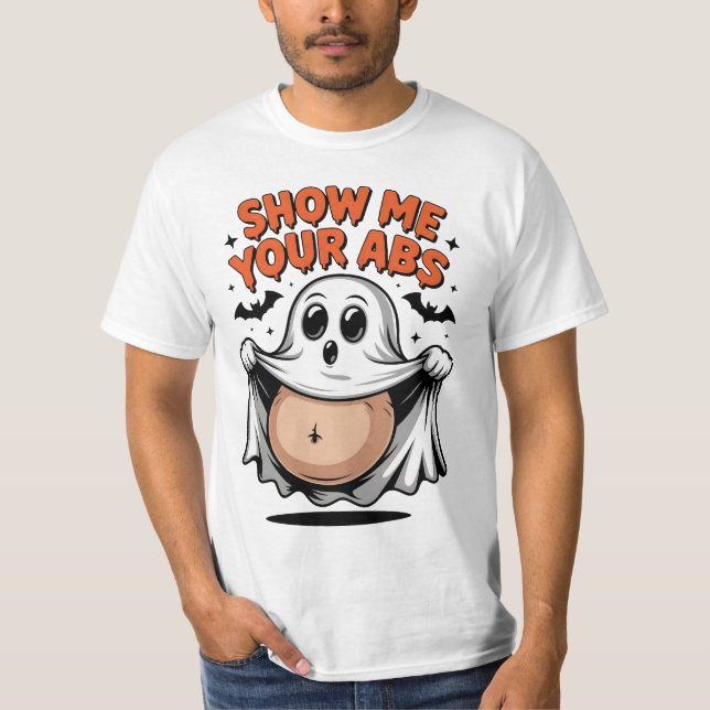 Camiseta Geist entblößt Bauch  Show me your ABS - Halloween (Anverso)