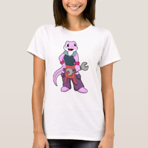 Camiseta Geko como mecánico con llave
