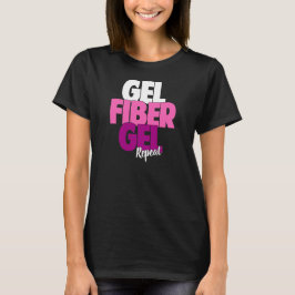 Camiseta Gel, Fibra, Gel, Repetir - Grifos de fibra 3D