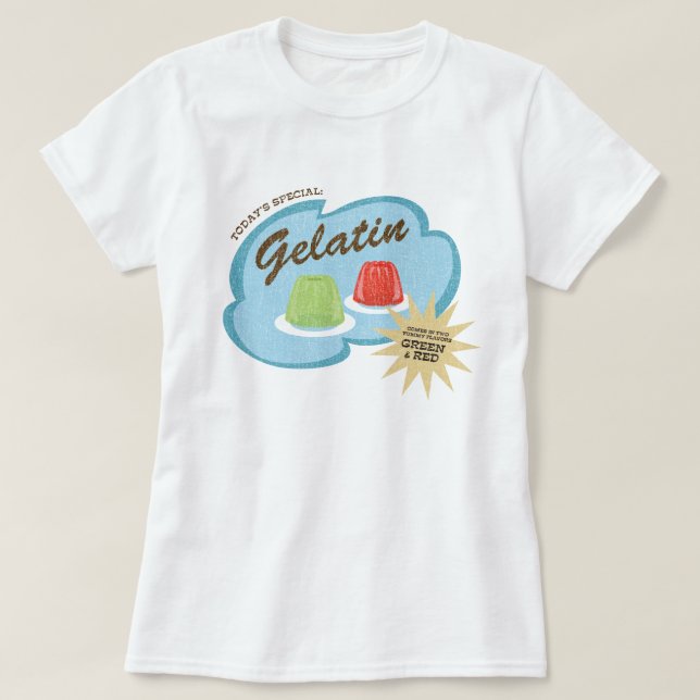 Camiseta Gelatina en 2 Yummy Flavors Funny Diseño Retro (Diseño del anverso)