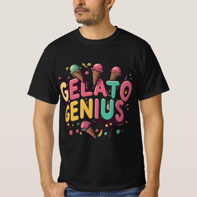 Camiseta Gelato Genius. (Anverso)