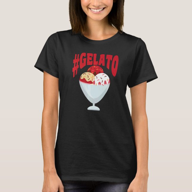 Camiseta Gelato Motif Para Helado (Anverso)
