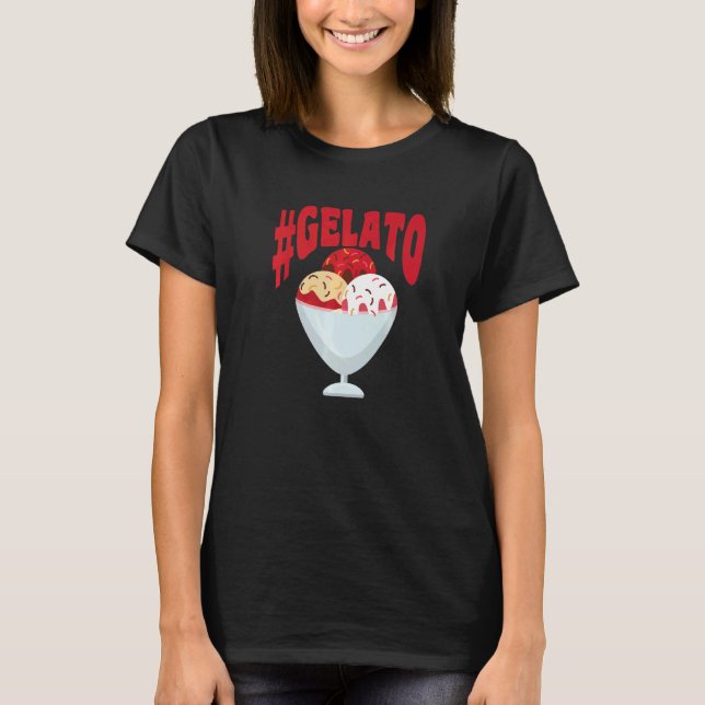 Camiseta Gelato Motif Para Helado (Anverso)