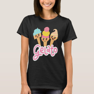 Camiseta Gelato Y Postre Italiano Gelato Cones Felices Face