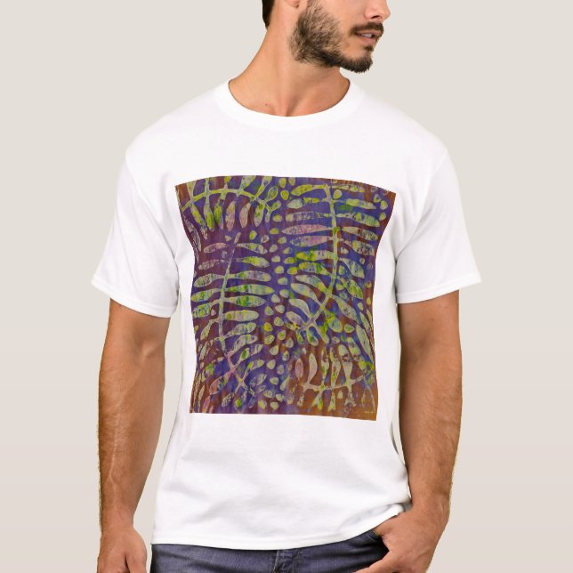 Camiseta Gelli Print Stencil Resumen Arte (Anverso)