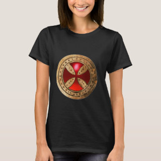 Camiseta Gema de goma roja CRUZ DE PLANTILLA ANTIGUA