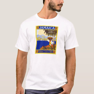 Camiseta Gema de Jamaica del vintage del viaje de las zonas