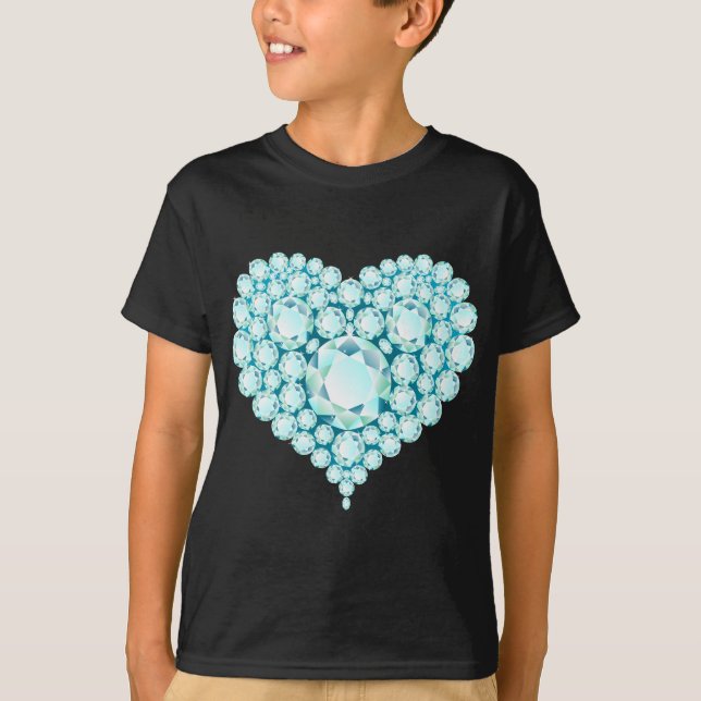 Camiseta Gemas del corazón de Aquamarine (Anverso)