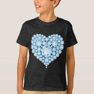 Camiseta Gemas del corazón de zafiro azul