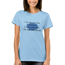 camiseta gemela de contestación de las preguntas