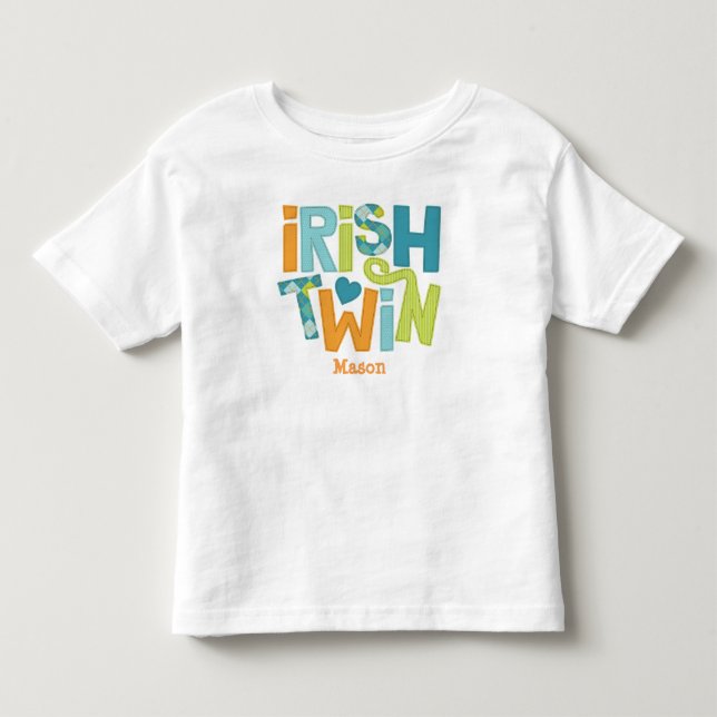 Camiseta gemela irlandesa para niños (Anverso)