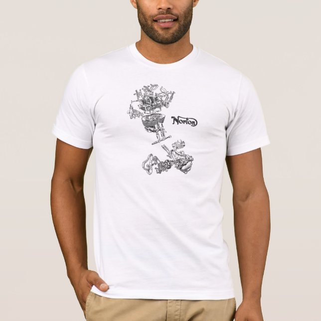 Camiseta Gemelo 1949 de Norton estallado (Anverso)
